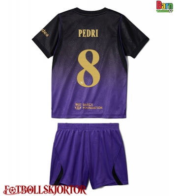 Barcelona Pedri Gonzalez #8 Borta Kläder Barn 2026-27 Kortärmad (+ Korta byxor)